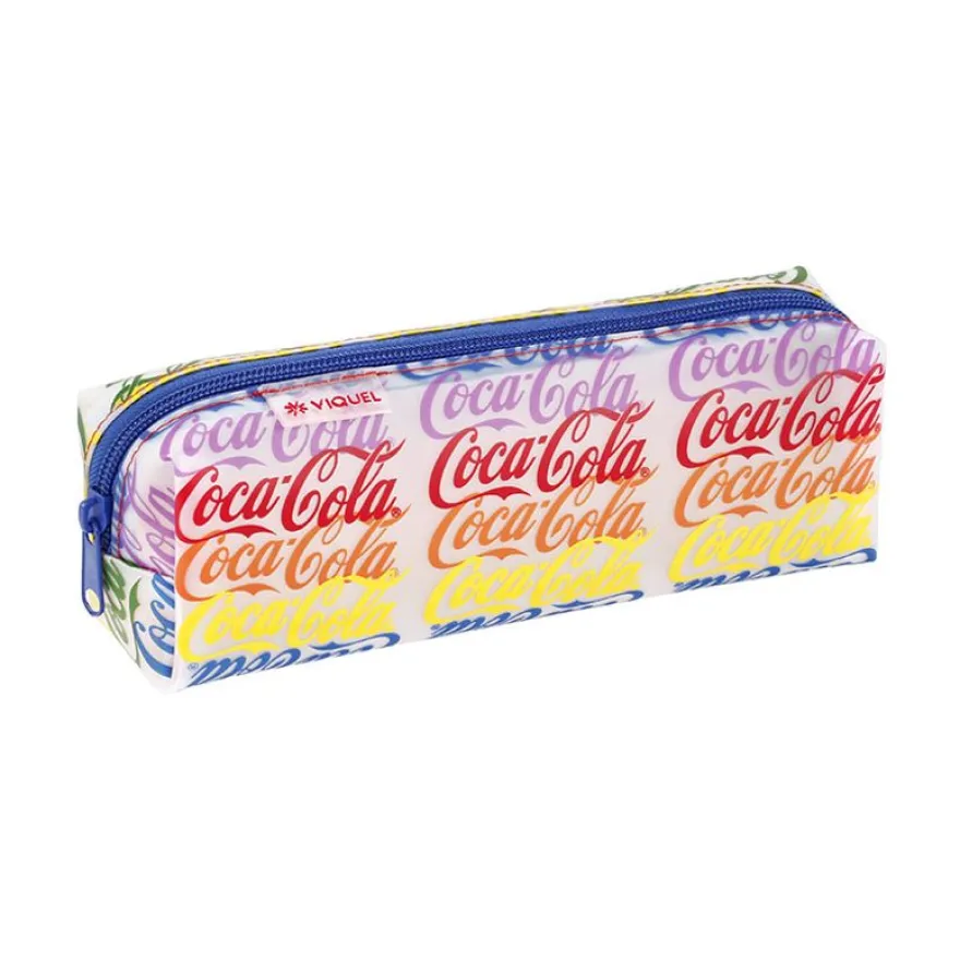 Trousse rectangulaire Coca-Cola - 1 compartiment - 2 modèles disponibles - Viquel