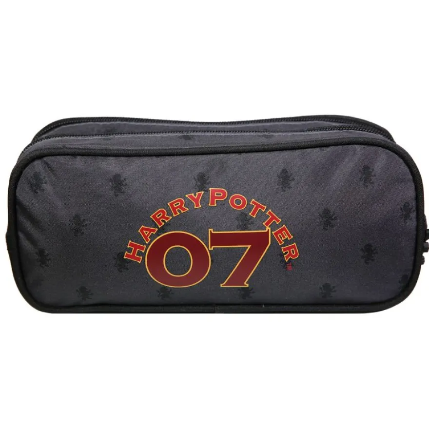 Trousse rectangulaire Harry Potter - 2 compartiments - gris - Bagtrotter