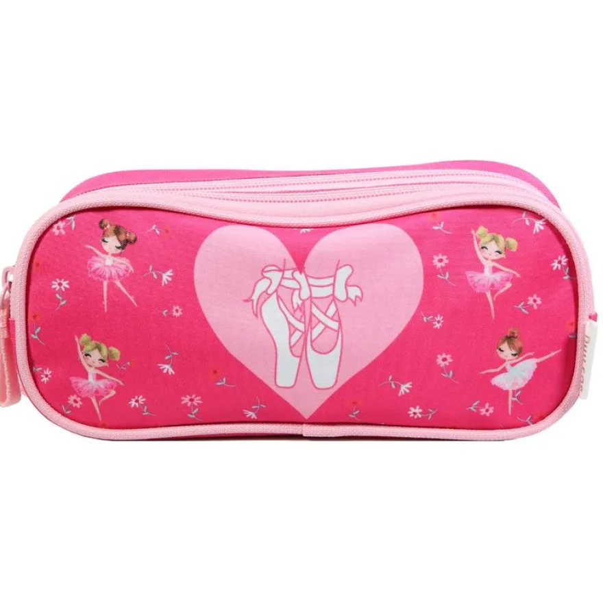 Trousse rectangulaire Phileas Danseuses - 2 compartiments - rose - Bagtrotter