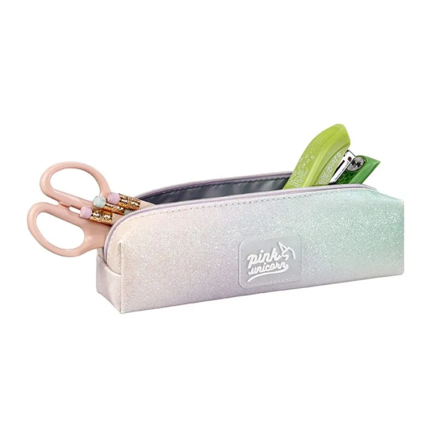 Trousse rectangulaire Pink Unicorn - 1 compartiment - 2 modèles disponibles - Viquel