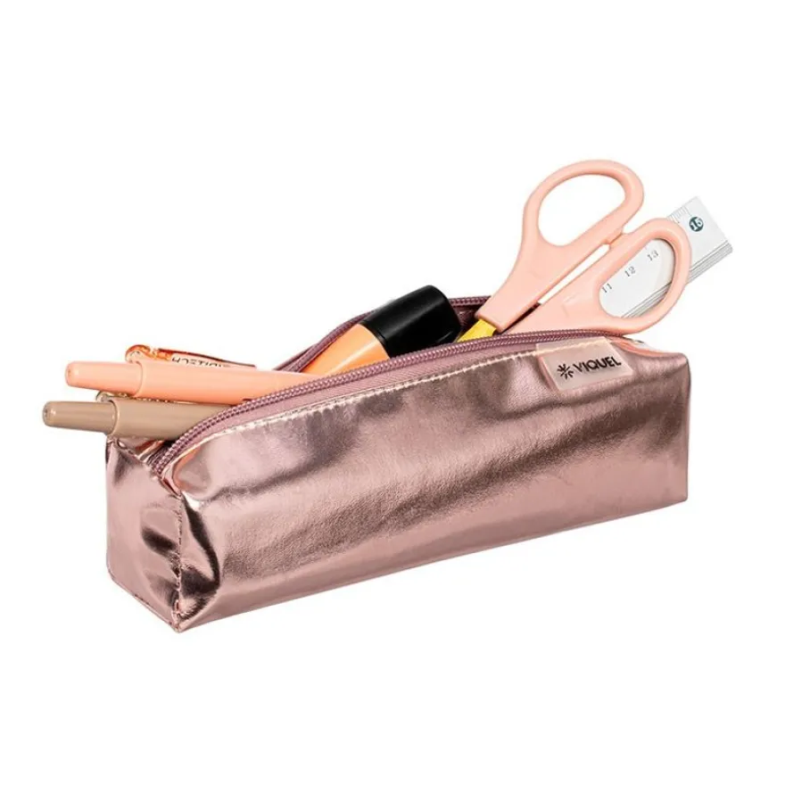Trousse rectangulaire Silver - 1 compartiment - 5 coloris disponibles - Viquel