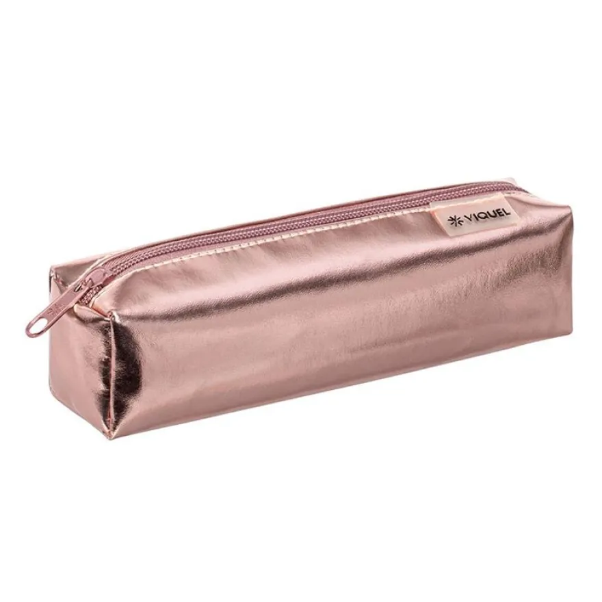 Trousse rectangulaire Silver - 1 compartiment - 5 coloris disponibles - Viquel