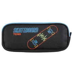 Trousse rectangulaire Skate - 2 compartiments - noir - Viquel