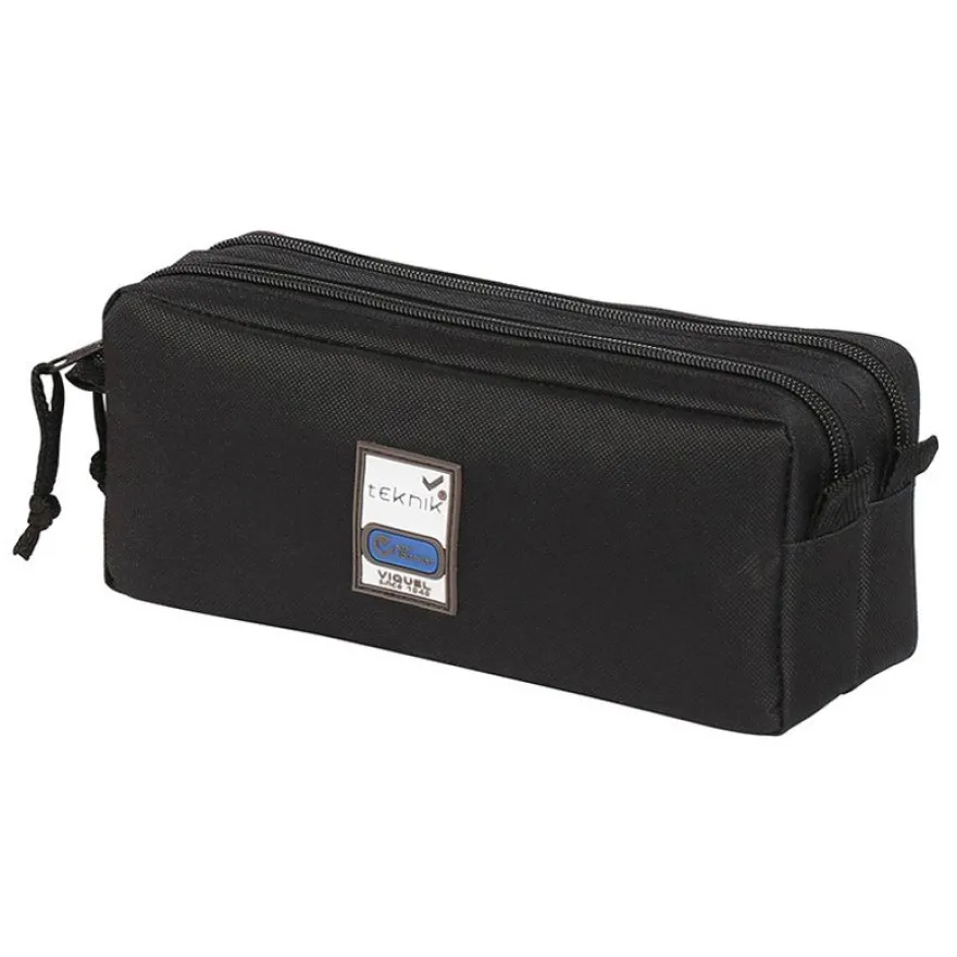 Trousse rectangulaire Teknik Double - 2 compartiments - 3 coloris disponibles - Viquel