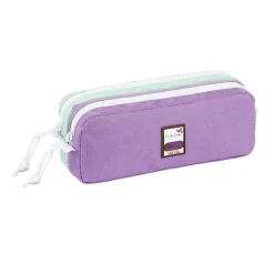 Trousse rectangulaire Teknik Pastel - 2 compartiments - 3 modèles disponibles - Viquel
