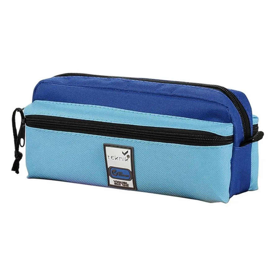 Trousse rectangulaire Teknik Triple - 3 compartiments - 4 coloris disponibles - Viquel