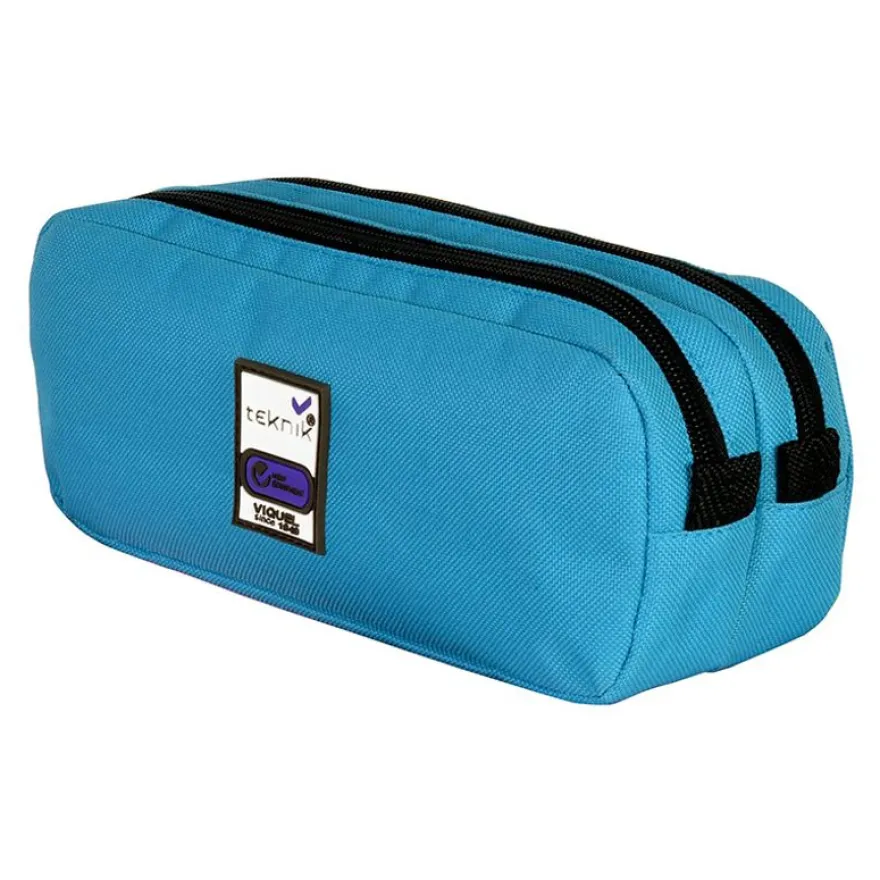 Trousse rectangulaire Teknik Double - 2 compartiments - 4 coloris disponibles - Viquel