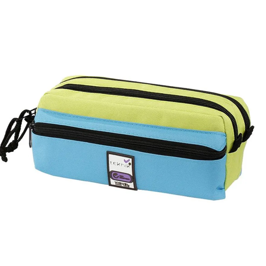 Trousse rectangulaire Teknik 4+ - 4 compartiments - 4 coloris disponibles - Viquel