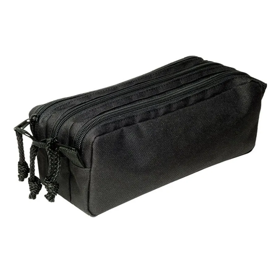 Trousse rectangulaire Trizip - 3 compartiments - 3 coloris disponibles - Viquel