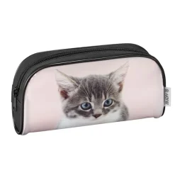 Trousse rectangulaire Zoo Face - 1 compartiment - 2 modèles disponibles - Viquel