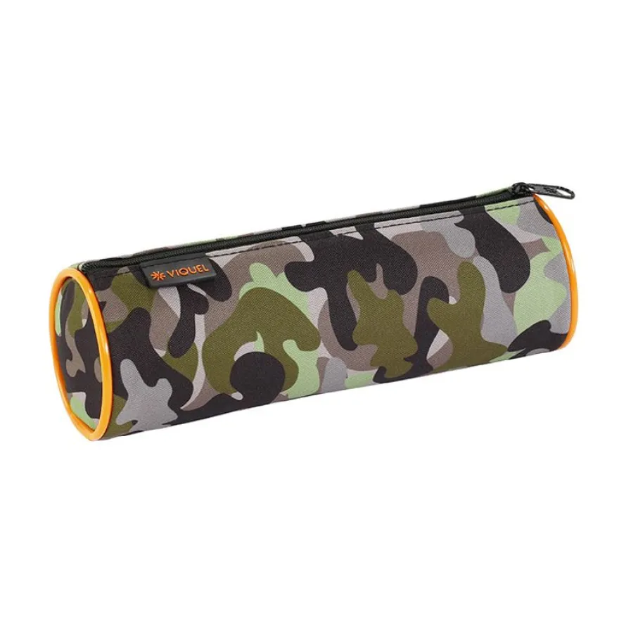 Trousse ronde Camouflage - 1 compartiment - 2 modèles disponibles - Viquel