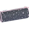 Trousse ronde Cosmic Girls - 1 compartiment - gris anthracite - Oberthur