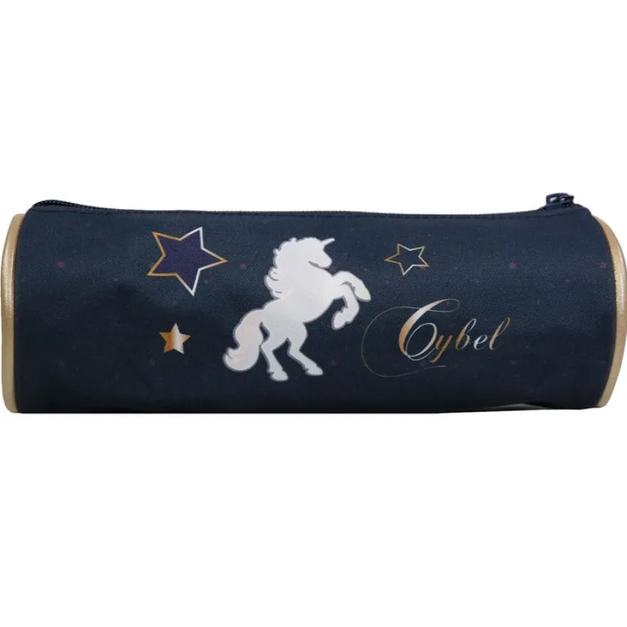 Trousse ronde Cybel - 1 compartiment - bleu marine - Bagtrotter