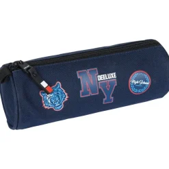 Trousse ronde Deeluxe Primaire - 1 compartiment - marine chine - Oberthur