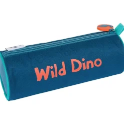 Trousse ronde Dino - 1 compartiment - marine et bleu - Oberthur