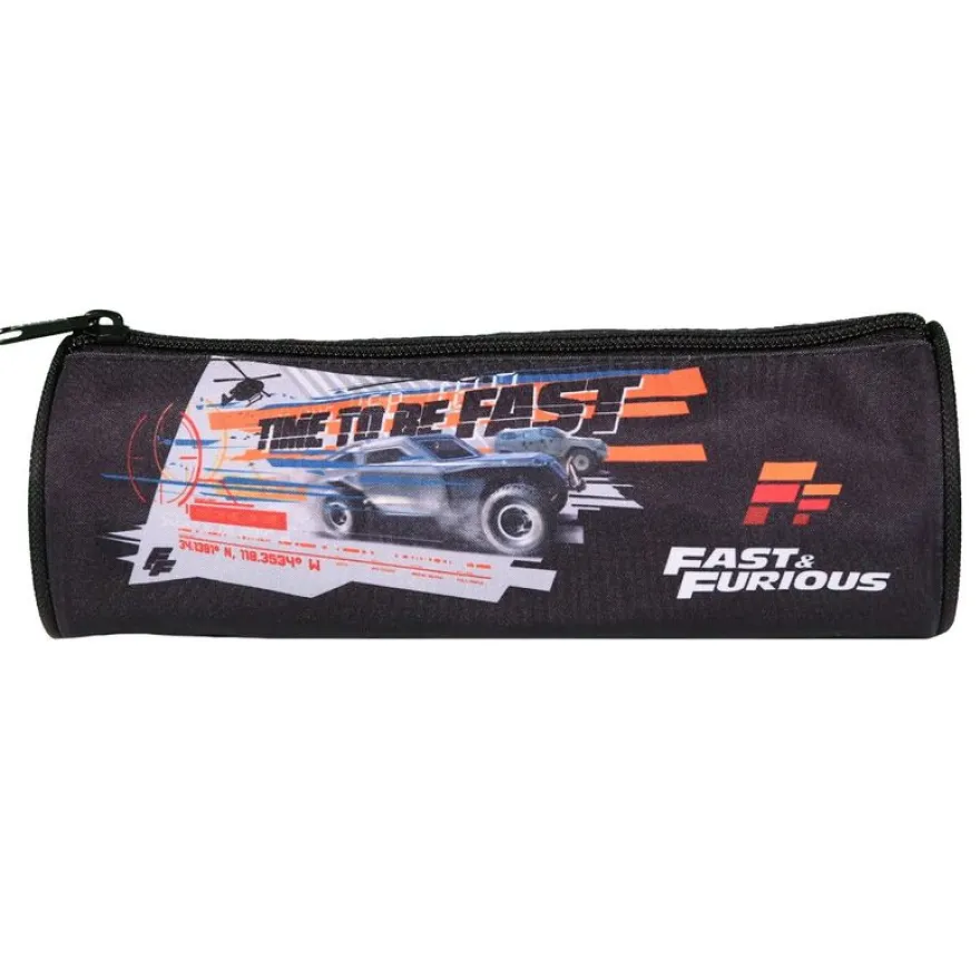 Trousse ronde Fast and Furious - 1 compartiment - noir - Bagtrotter