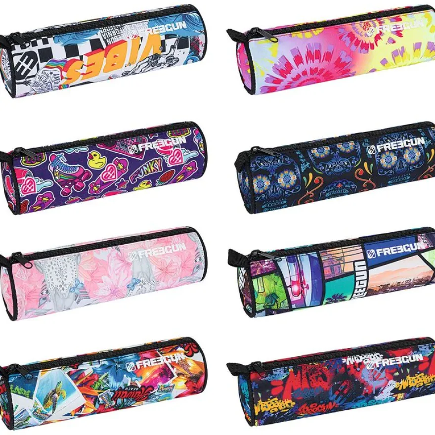 Trousse ronde Freegun - 1 compartiment - disponible dans différentes couleurs - Oberthur