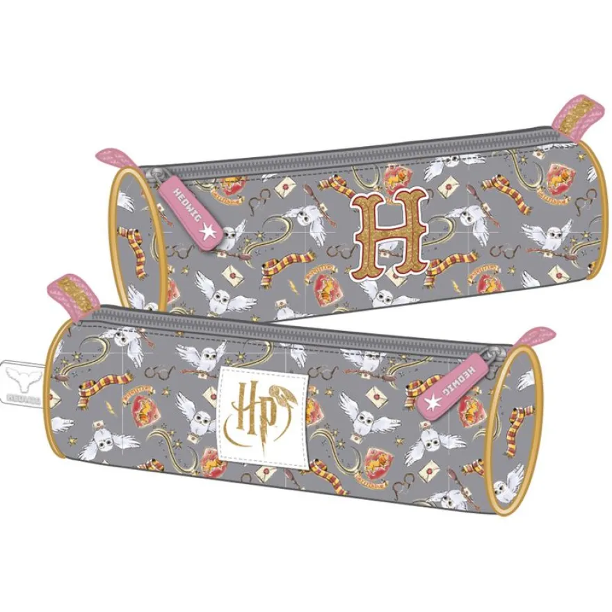 Trousse ronde Harry Potter Hedwig - 1 compartiment - violet pastel - Kid'Abord