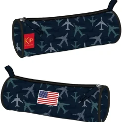 Trousse ronde KIP Aviator - 1 compartiment - bleu marine - Kid'Abord