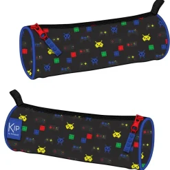 Trousse ronde KIP Game Zone - 1 compartiment - noir - Kid'Abord