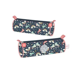 Trousse ronde KIP Roller - 1 compartiment - bleu marine - Kid'Abord