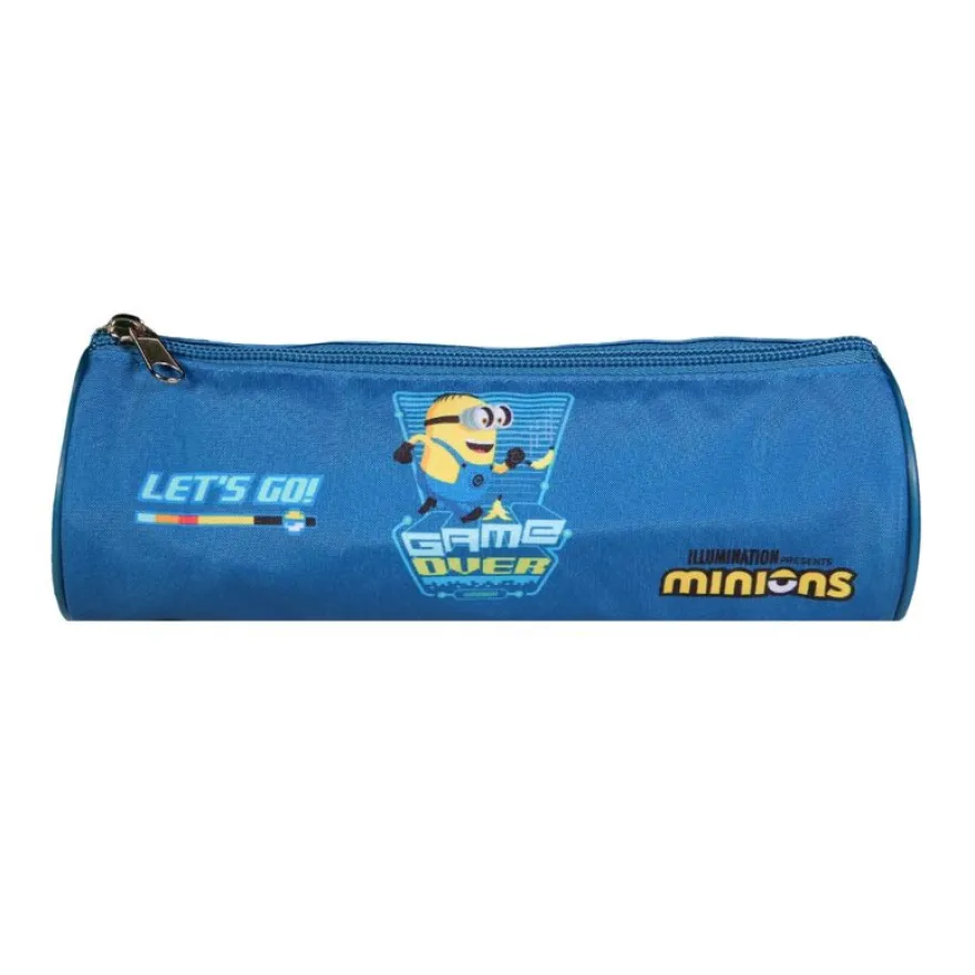 Trousse ronde Les Minions - 1 compartiment - bleu - Bagtrotter