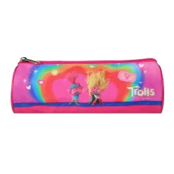 Trousse ronde Les Trolls - 1 compartiment - rose - Bagtrotter