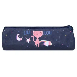 Trousse ronde Lili Lou - 1 compartiment - bleu - Bagtrotter