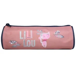 Trousse ronde Lililou - 1 compartiment - rose - Bagtrotter