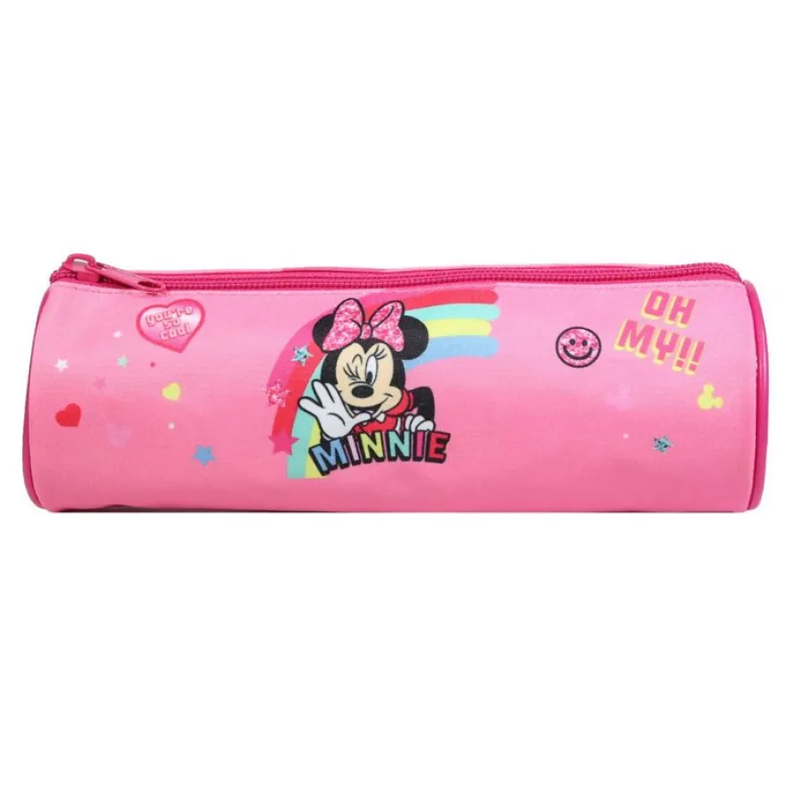 Trousse ronde Minnie - 1 compartiment - rose - Bagtrotter
