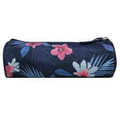 Trousse ronde Offshore - 1 compartiment - bleu marine et imprimé - Bagtrotter