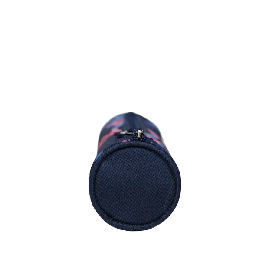 Trousse ronde Offshore - 1 compartiment - bleu marine et imprimé - Bagtrotter