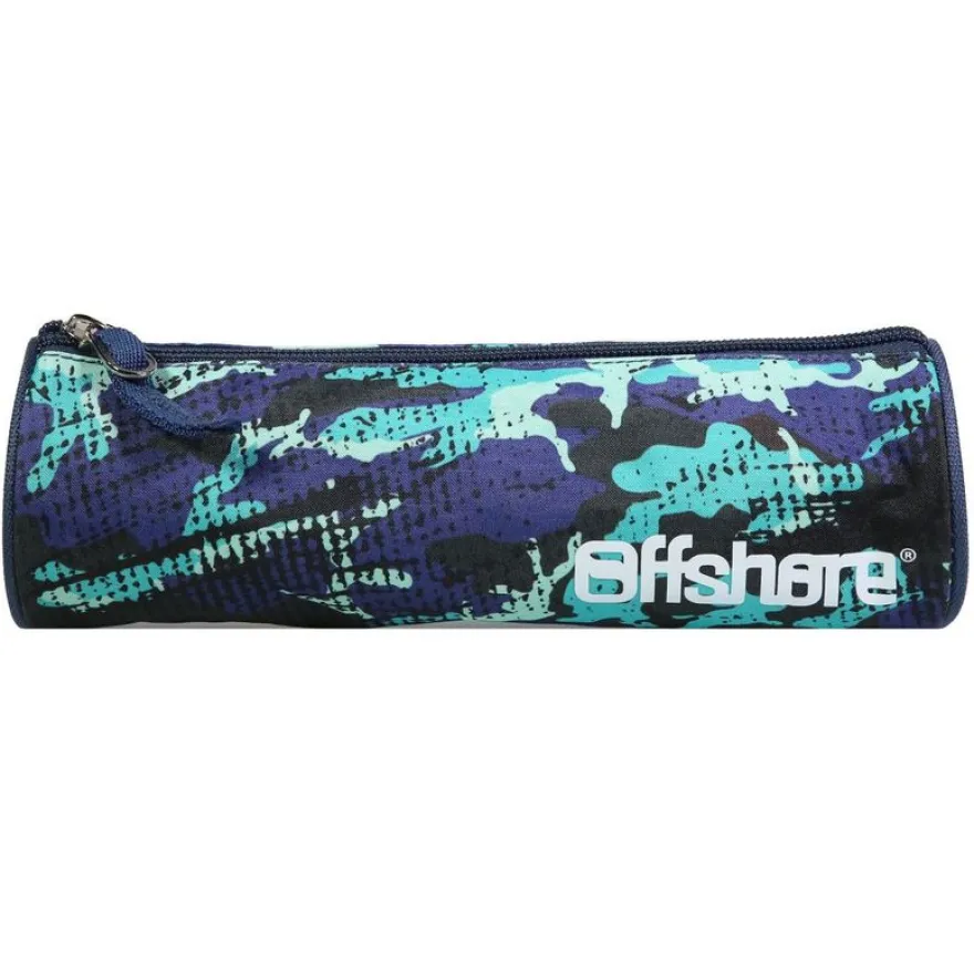 Trousse ronde Offshore - 1 compartiment - camouflage bleu - Bagtrotter