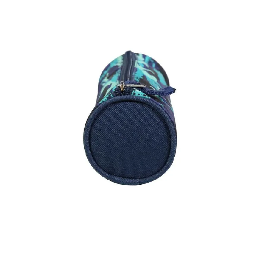 Trousse ronde Offshore - 1 compartiment - camouflage bleu - Bagtrotter