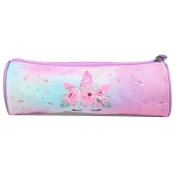 Trousse ronde Phileas Licorne - 1 compartiment - violet - Bagtrotter