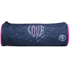 Trousse ronde Poivre Blanc - 1 compartiment - bleu - Bagtrotter