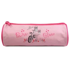 Trousse ronde Poivre Blanc - 1 compartiment - rose - Bagtrotter