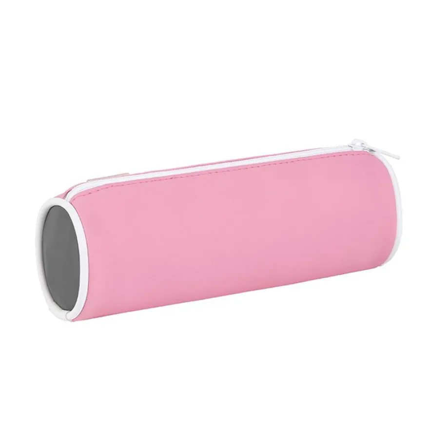 Trousse ronde Rubber - 1 compartiment - 4 coloris disponibles - Viquel