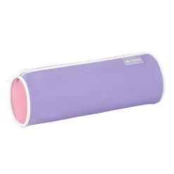 Trousse ronde Rubber - 1 compartiment - 4 coloris disponibles - Viquel
