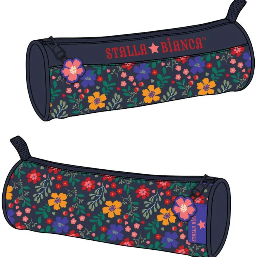 Trousse ronde Stalla Bianca Polka - 1 compartiment - violet - Kid'Abord
