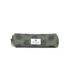 Trousse ronde Tiger - 1 compartiment - vert - Pol Fox