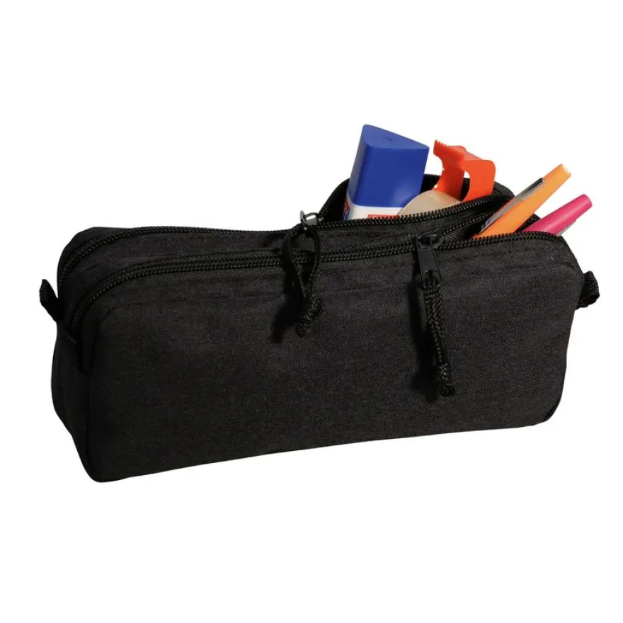 Trousse SCHOOL Maxi 2 compartiments coloris noir