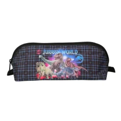 Trousse triangulaire Jurassic World (réversible) - 1 compartiment - noir - Bagtrotter