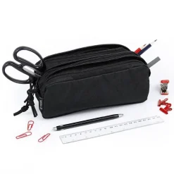 Trousse Trizip - 3 compartiments - noir - Viquel