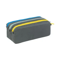 Trousse Trizip - 3 compartiments - 2 modèles : bleu marine ou gris - Viquel