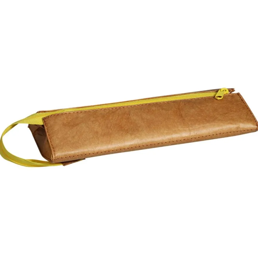 Trousse Walker Kraft - 1 compartiment - jaune fluo