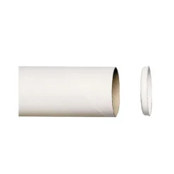 Tube d'expédition rond - 5 cm (diamètre) x 31 cm - blanc - Logistipack