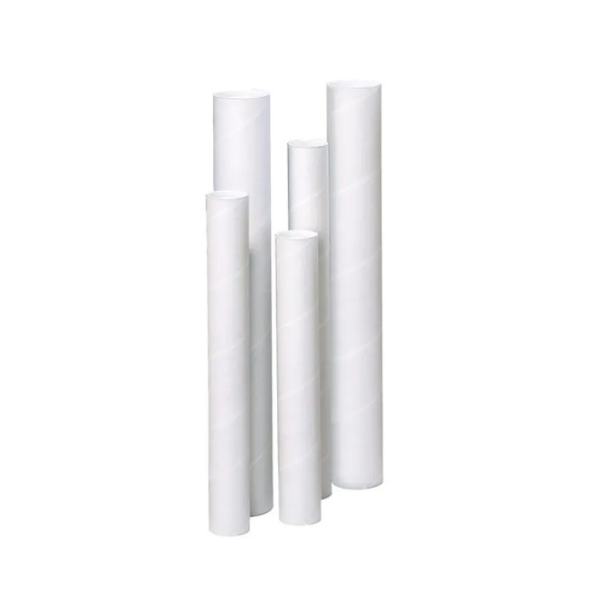 Tube d'expédition rond - 5 cm (diamètre) x 31 cm - blanc - Logistipack