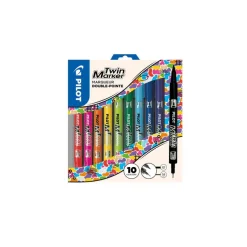 Twin Marker - Lot de 10 Marqueurs - Pointe Extra Fine / Fine