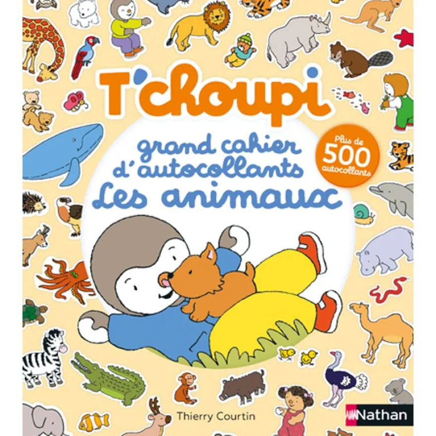 T'choupi - Grand cahier d'autocollants special animaux